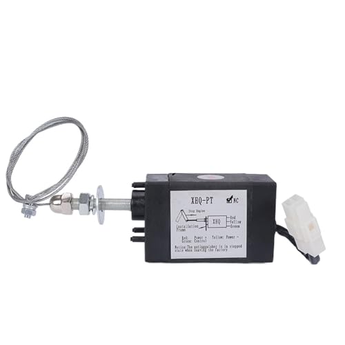 SKESTORE Normal Open NO Normal Close NC Generator Engine Flame Out Device, Off Valve Stop Solenoid, Power Generator Parts Accessories 12V 24V XHQ-PT(Normal Close Type,24V)