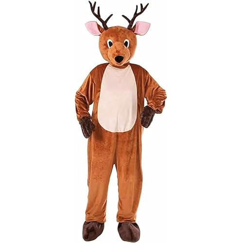 MatGui Adult Reindeer Mascot Costume - Plush Deer Outfit for Events, Parties & Performances Christmas Costume