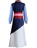 Angelaicos Womens Princess Mulan Costume Dress Chinese Heroine Party Ball Gown (S, Purple)