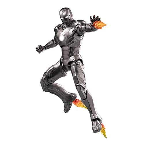 LonullyMege 7 inch Light Up Ironman Action Figure-2022 New Released Exquisite Painting All Joints Movable Collection Mark Doll (LED MK2)