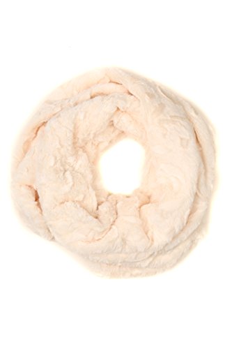 Sakkas CXGJ1531 - Abhy Soft Fall Winter Furry Infinity Wrap Scarf - 5-Cream - OS