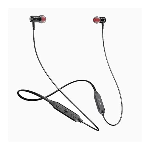 AWEI Wireless Bluetooth Headphones, Wireless Bluetooth Open-Ear Sports Headphones with Microphones, Type-C Quick Charging Earbuds Long Battery Life for Hiking, Cycling, Gym, Black