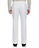 Cubavera Men's Flat Front Linen Blend Dress Pant (Waist Size 30-54 Big & Tall), Bright White, 32W x 30L