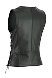 A&H Apparel Women Motorcycle Biker Classic Vest Genuine Cowhide Leather Vest With Gun Pocket (X-Large)