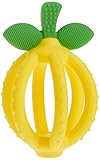 Itzy Ritzy Teething Ball & Training Toothbrush - Silicone, BPA-Free Bitzy Biter Lemon-Shaped Teething Toy Features Multiple Textures to Soothe Gums & an Easy-to-Hold Design (Lemon)