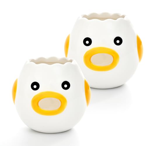 [2 PCS] Egg Separator for Raw Eggs - Egg White/Yolk Separator Tool, Cute Egg Yolk Separator, Baking Gifts for Women, Egg Separators for Egg Whites & Yolks, Egg White Separator from Yolk.