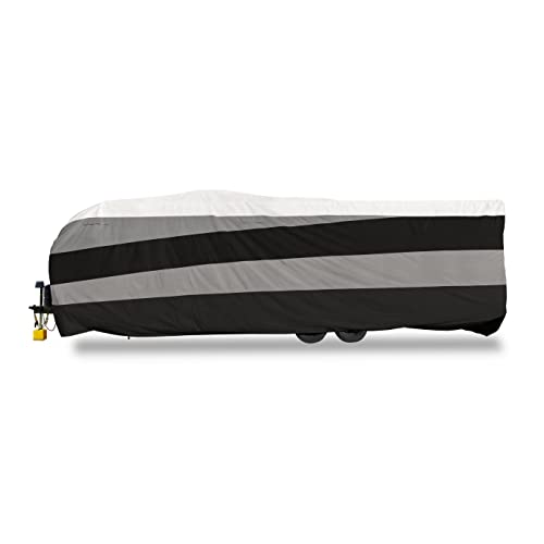 Camco ULTRAGuard Supreme RV Cover | Toy Hauler Trailer Up to 20-Ft | Zipper Entry Doors & Covered Air Vents | Made of Polypropylene & DuPont Tyvek | Storage Bag for RV Storage and Organization (56156)