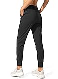 SANTINY Women's Joggers Pants Pockets Drawstring Running Sweatpants for Women Lounge Workout Jogging(Black_M)