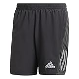 adidas Men's Standard Own The Run Shorts, Grey Six/Reflective Silver, Large