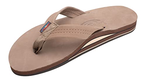 Rainbow Sandals Men's Premier Leather Double Layer, Dark Brown, X-Large (11-12)