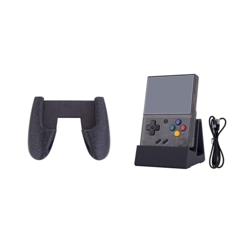 iREOGAME Miyoo Mini Plus Game Consoles Magnetic Charging Dock, Game Controller Grip and Sticker