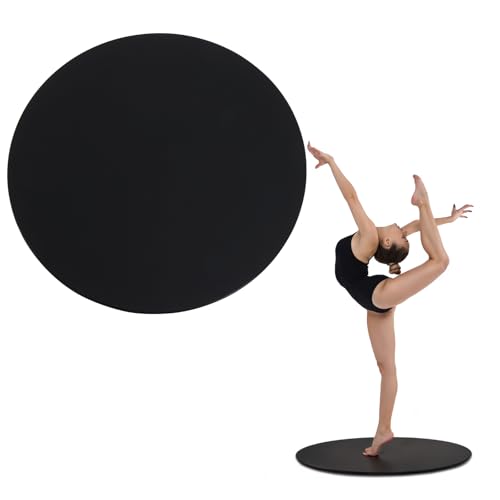 Morohope 31inch Portable Dance Floor, Ballet Training Equipment, Tap Dance Floor, Turning Boards for Dancers & Figure Skating Practice Mat, Tap Board for Tap Dancing, Practice Pirouette, Black