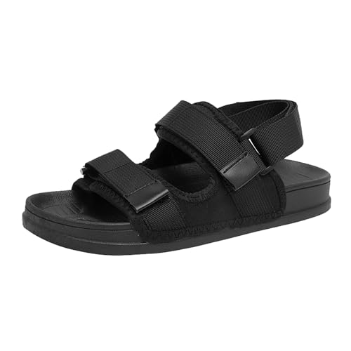 Men's Summer Outdoor New Trend Non Slip Soft Bottom Driving Use Leisure Couple Beach Slippers mens (Black, 10.5)