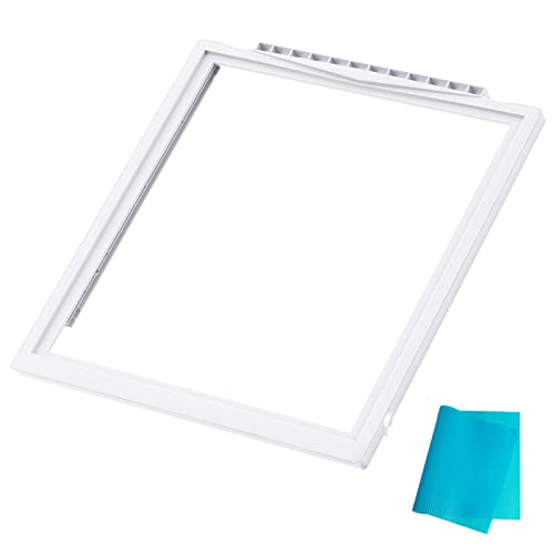 UPGRADED 241969501 Shelf Frame without Glass Refrigerator Compatible with Frigidaire Shelf Replacement Refrigerator Crisper Drawer Pan Cover Parts LFSS2612TF0, FGHS2631PF4A, FFSS2615TS0 Shelves