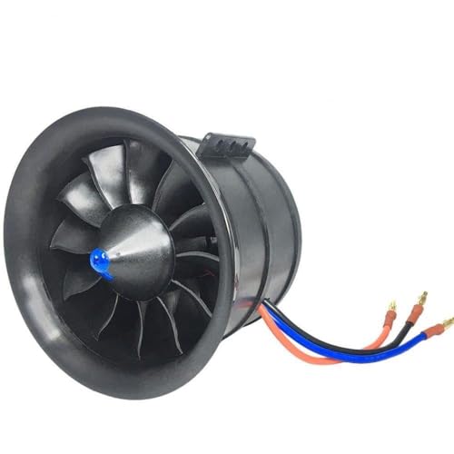 Hobbyocean 90mm EDF Jet Plane Ducted Fan Motor Options 6S 1450KV Or 8S 1100KV Compatible with RC Airplane Models(90mm EDF 1450KV)