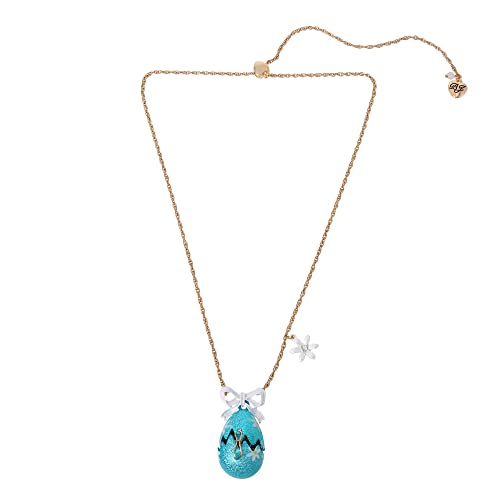 Betsey Johnson Egg Pendant Slider Necklace