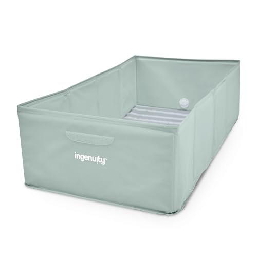 Ingenuity Tuckaway Toddler Folding Tub, Converts Shower to Tub, Folds to Store, Easy to Clean, No Assembly Required, Portable Baby Bathtub for Travel, 12M-5Y