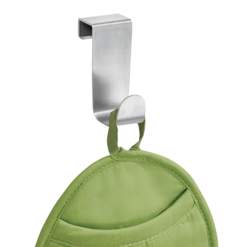 iDesign Forma Brushed Stainless Steel Over-The-Cabinet Storage Hook - 1" x 2.25" x 3"
