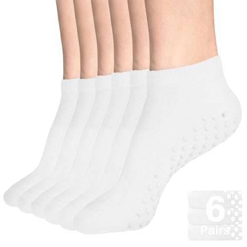 DIBAOLONG Non Slip Yoga Socks for Men and Women, Anti-Skid Gripper Socks Pilates Barre Bikram Fitness Socks with Grips (8-10)
