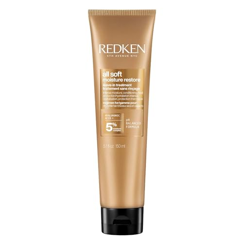 Redken All Soft Moisture Restore Leave-In Treatment | With Hyaluronic Acid and Argan Oil| Hair Treatment for Dry and Brittle Hair | Humidity and Heat Protection | Anti-Frizz | For Soft and Smooth Hair