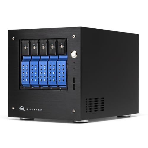 OWC 40TB Jupiter Mini 5-Bay Desktop NAS System with Intel Xeon Up to 2.7Ghz, 32GB Memory, Double 10GbE, TrueNAS™ Scale OS