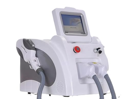 Professional 2 in 1 Salon Beauty Device with Foldable Touch Screen Display, Q Switch Nd Yag Blackhead Blemish Acne Pigment Remover Hair Removal Machine Skin Whitening Care Tools