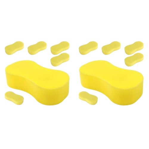 LOGOFUN 12 Pcs Car Wash Sponge Cartoon Bone Shaped All Purpose Sponges Easy Grip Thick Foam Scrubber for Kitchen Bathroom Household Cleaning Supplies - S