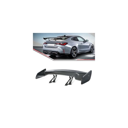 BINB ROAD 57" Car Rear GT Wing Spoiler, ABS & Aluminum Alloy Universal Rear Spoiler with Adjustable Bracket, Carbon Fiber