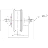 Electrical Bicycle E-Bike Motor 48V 750W Brushless Gear Hub Motor High Speed Rear Freewheel Wheel Drive Ebike Motor for DIY Bike to Electric (9pin 1.5 Connector)