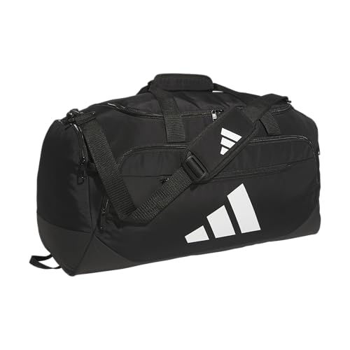 adidas Defender 5.0 Duffel, Durable Travel Gym Sports Bag for Men and Women, Black, Medium (59L)