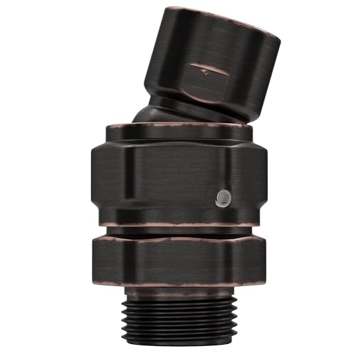 HammerHead Showers® ALL METAL Shower Head Swivel Ball Adapter, Oil Rubbed Bronze | Adjustable Pivot Ball To Adjust Showerhead Angle | Universal Connector Joint Fits Fixed Hand Held & Rain Shower Heads