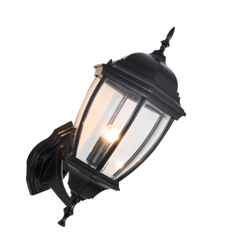 LIFKOME Outdoor Wall Lamp Waterproof Vintage Style Hexagonal Led Solar Lights for Patio Yard