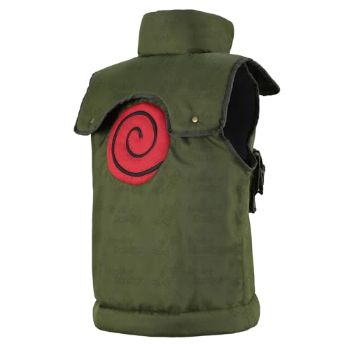 RealerLeather Mens Kakashi Costume Cosplay Kakashi Hatake Flak Green Jonin Vest (M)