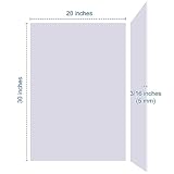 Foam Board 20 x 30 x 3/16" (5mm) - 12 Pack - White Poster Board, Acid Free, Double Sided, Rigid, Sign Board Foamboard for Mounting, Crafts, Paintings Prints, Art, Display, Presentation and Projects