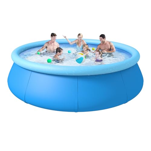 Inflatable Swimming Pool, Round Inflatable Pools Adult Above Ground, Blow up Pool, Top Ring Summer Water Party Pools, Outdoor Pool for Backyard Family Size (10FT x 30INCH Inflatable Swimming Pool)