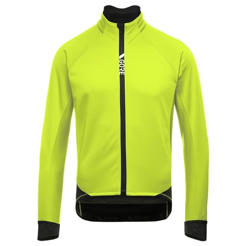 GORE WEAR Men's Thermo Cycling Jacket, C5, GORE-TEX INFINIUM, XL, Neon Yellow