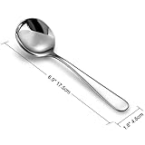 KEAWELL Premium 7" Louise Soup Spoons, 18/10 Stainless Steel, Dishwasher Safe (4)