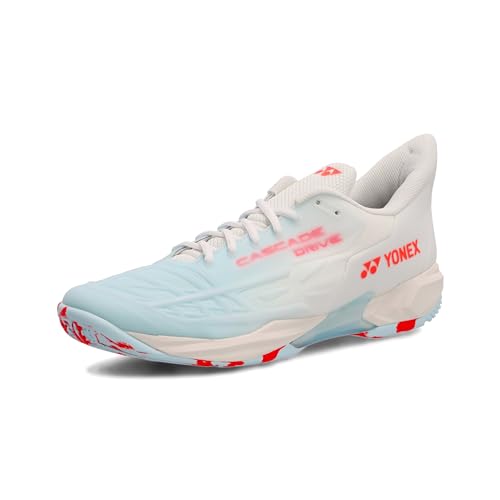 Yonex Power Cushion Cascade Drive Badminton Shoes, white/water blue (619), 23.5 cm