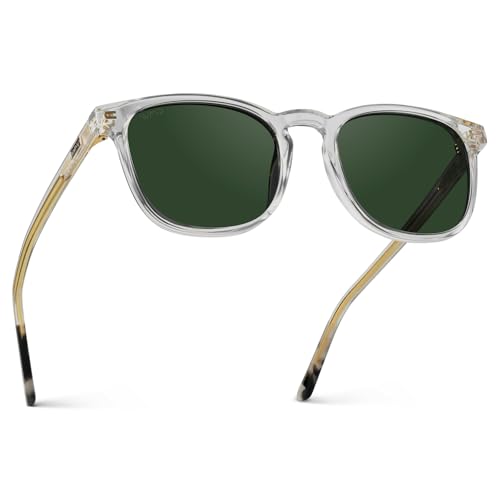WMP Eyewear - Men's Polarized Modern Rounded Square Sunglasses