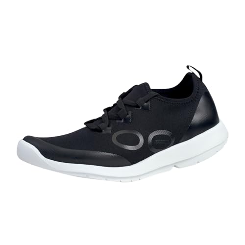 OOFOS OOmg Sport LS Low Recovery Shoe, White & Black - Men’s Size 12