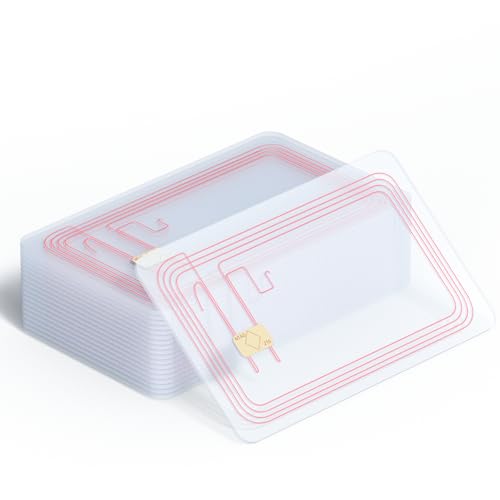 50pcs NFC Tags NFC Cards Ntag215 Card Transparent Cards Rewritable 504 Bytes Ntag 215 NFC Tags Work Perfectly with All NFC-Enabled Devices