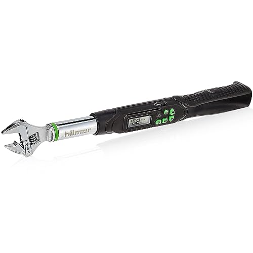 Hilmor 1963826 Digital Adjustable Torque Wrench for Mini-Split, HVAC Tools and Equipment, Digital LCD Screen, Light and Sound Indicators