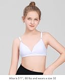 SALIA GIRL Soft Padded Bras for Girls & Teens 12-14, No Wires Cotton Developed Training Bra, 32