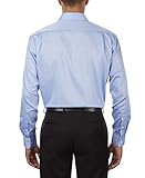 Tommy Hilfiger Men's Dress Shirt Regular Fit Non Iron Solid, Blue, 16.5" Neck 34"-35" Sleeve