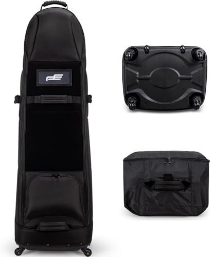 PLAYEAGLE Golf Travel Bags for Airlines with Universal Wheels, Easy to Maneuver, Detachable Shoe Bag, Excellent Zipper for Club Protection, Comes with Storage Bag for Airlines