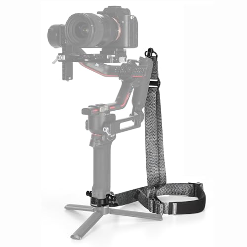 NEEWER RS4 RS3 Gimbal Shoulder Strap, Weight Reducing Padded Adjustable Strap with Baseplate Quick Release QD Buckle Compatible with DJI RS4 RS4 Pro RS3 RS3 Pro RS2 Sling Handle, Grey, GA016