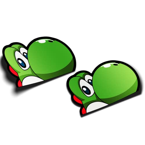 SUGOIISLAPS 5" Yoshi Sticker Mario Luigi Compatible Waterproof Weatherproof Outdoor Sticker Decal Car Sticker Safety Vehicle Cat Onboard Caution Minivan Vinyl