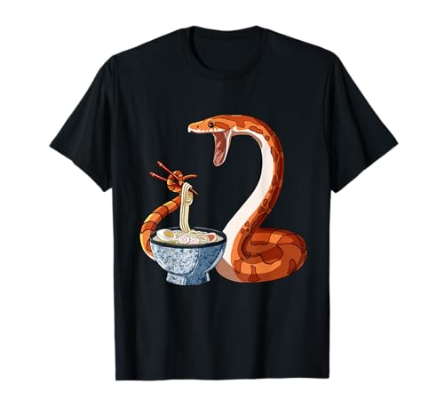 Funny Japanese Kawaii Ramen Corn Snake T-Shirt