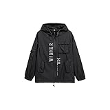 Aelfric Eden Mens Techwear Windbreaker Cargo Jackets Cyperpunk Japanese Harajuku Coat with Multi Pockets