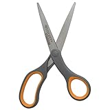 Westcott Titanium Bonded Scissors, Soft Handle, 8", Straight, Gray/Yellow, 4-Pack